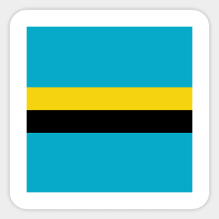 Bahamas Color Block - Blue Black Gold Sticker